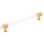 Brushed Golden Brass With Frosted Glass