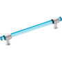 Polished Nickel With Cerulean Glass