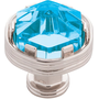 Polished Nickel With Cerulean Glass