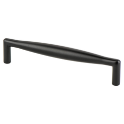 Berenson Encore 5-1/16 Inch Center to Center Dull Black Cabinet Pull, Zinc Material, Transitional Style, Matte Finish