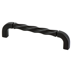 Berenson Artisan Inspired Rhapsody Collection 5-1/16 Inch Center to Center Satin Black Cabinet Pull, Zinc Material