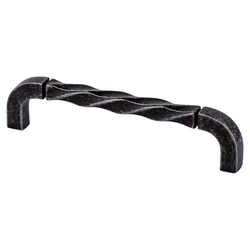 Berenson Artisan Inspired Rhapsody Collection 5-1/16 Inch C/C Weathered Iron Cabinet Pull, Perfect for Craftsman Homes and Distressed Cabinets