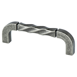 Final Sale, Special Order, Berenson Rhapsody Artisan-Inspired 3-3/4 Inch Center to Center Weathered Nickel Cabinet Pull for Craftsman Homes and Distressed Cabinets