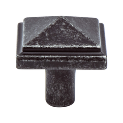 Berenson Artisan Inspired Rhapsody Collection, 1-3/16 Inch Diameter Weathered Iron Cabinet Knob, Perfect for Craftsman Homes and Distressed Cabinets