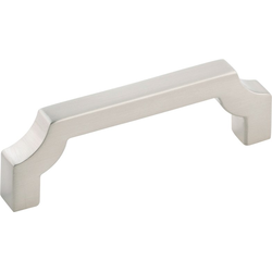 3-3/8 Inch Wide and 3 Inch Center to Center Monarch Pull, Satin Nickel