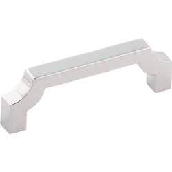 3-3/8 Inch Wide and 3 Inch Center to Center Monarch Pull, Polished Nickel