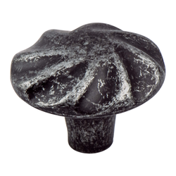 Berenson Rhapsody Artisan-Inspired 1-5/16 Inch Diameter Weathered Iron Cabinet Knob for Craftsman Homes and Distressed Cabinets