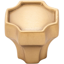 1-1/4 Inch x 1-1/4 Inch Monarch Knob, Brushed Golden Brass