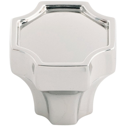 1-1/4 Inch x 1-1/4 Inch Monarch Knob, Polished Nickel