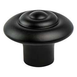 Berenson Rhapsody Artisan Inspired 1-1/4 Inch Diameter Satin Black Cabinet Knob, Perfect for Craftsman Homes and Distressed Cabinets