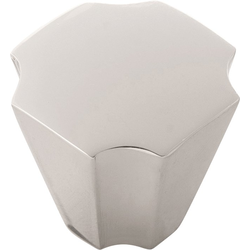 1-1/8 Inch x 1-1/8 Inch Monarch Knob, Polished Nickel