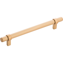 8-1/4 Inch Wide and 6-5/16 Inch Center to Center Sinclaire Pull, Brushed Golden Brass