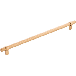 14 Inch Wide and 12 Inch Center to Center Sinclaire Pull, Brushed Golden Brass
