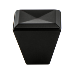 Berenson Connections 1-1/8 Inch Length Matte Black Cabinet Knob, Zinc Material, Transitional Style, Classic Comfort Series