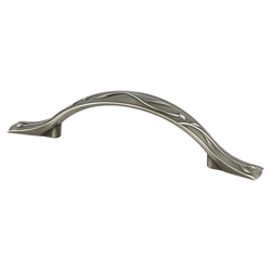 Berenson Art Nouveau 5-1/16 Inch Center to Center Vintage Nickel Cabinet Pull, Artisan Inspired Zinc Material, Ideal for Cottage Style Homes