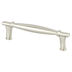 Berenson Dierdra 3-3/4 Inch Center to Center Brushed Nickel Cabinet Pull, Zinc Material, Transitional Style