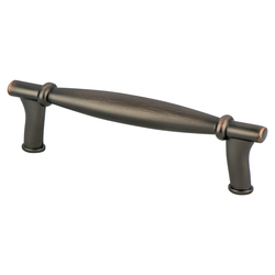 Berenson Dierdra 3-3/4 Inch Center to Center Verona Bronze Cabinet Pull, Transitional Style Zinc Material