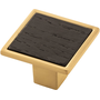 Brushed Golden Brass With Black Wood