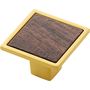 Brushed Golden Brass With Walnut