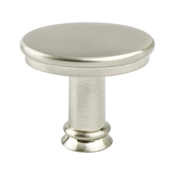 Berenson Dierdra 1-7/16 Inch Length Brushed Nickel Cabinet Knob, Zinc Material, Transitional Style, Classic Comfort Series