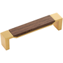 Brushed Golden Brass With Walnut