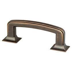 Berenson Hearthstone 3 Inch Center to Center Verona Bronze Cabinet Pull, Traditional Style Zinc Material