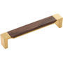 Brushed Golden Brass With Walnut