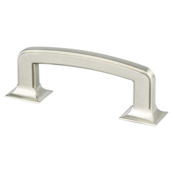 Berenson Hearthstone Traditional 3 Inch Center to Center Brushed Nickel Cabinet Pull, Zinc Material