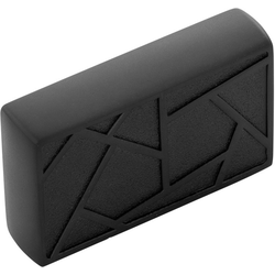1-15/16 Inch x 1/2 Inch Cullet Knob, Black Mist