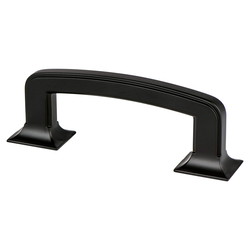 Berenson Hearthstone Traditional 3 Inch Center to Center Matte Black Cabinet Pull, Zinc Material