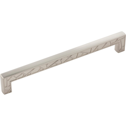 8-1/8 Inch Wide and 7-9/16 Inch Center to Center Cullet Pull, Satin Nickel