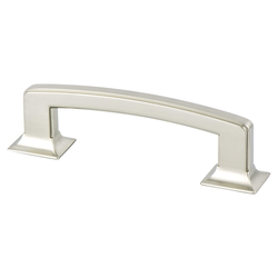Berenson Hearthstone Traditional 3-3/4 Inch Center to Center Brushed Nickel Cabinet Pull for Home and Business
