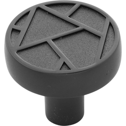 1-3/8 Inch Diameter Cullet Knob, Black Mist