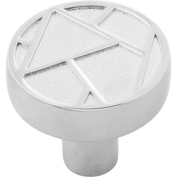 1-3/8 Inch Diameter Cullet Knob, Chrome