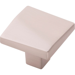 1-3/8 Inch x 1-3/8 Inch Veer Knob, Satin Nickel