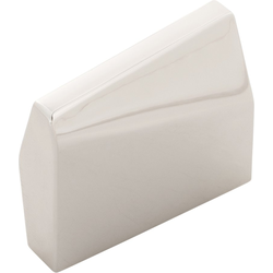 1-5/8 Inch x 1/2 Inch Veer Knob, Polished Nickel