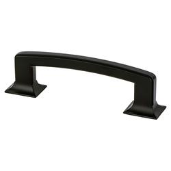 Berenson Hearthstone Traditional 3-3/4 Inch Center to Center Matte Black Cabinet Pull for Home and Business