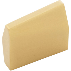 1-5/8 Inch x 1/2 Inch Veer Knob, Brushed Golden Brass