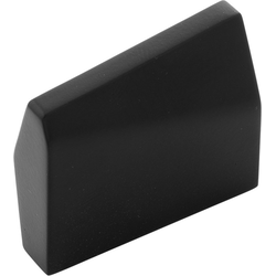 1-5/8 Inch x 1/2 Inch Veer Knob, Matte Black