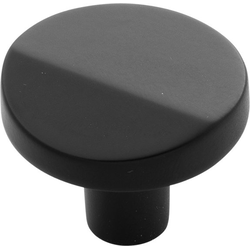 1-3/8 Inch Diameter Veer Knob, Matte Black