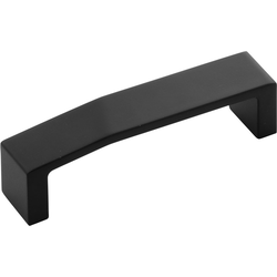 4-1/8 Inch Wide and 3-3/4 Inch Center to Center Veer Pull, Matte Black