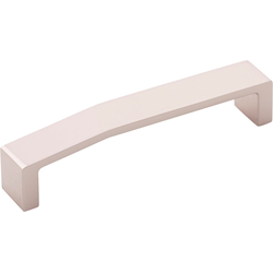 5-3/8 Inch Wide and 5-1/16 Inch Center to Center Veer Pull, Polished Nickel
