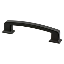 Berenson Hearthstone Traditional 6 Inch Center to Center Matte Black Cabinet Pull, Zinc Material