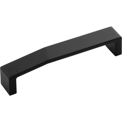 5-3/8 Inch Wide and 5-1/16 Inch Center to Center Veer Pull, Matte Black