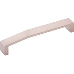6-5/16 Inch Wide and 6-5/16 Inch Center to Center Veer Pull, Satin Nickel