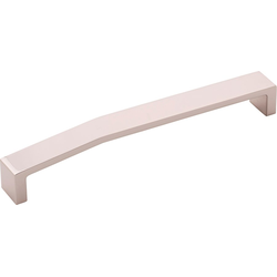 7-7/8 Inch Wide and 7-9/16 Inch Center to Center Veer Pull, Polished Nickel
