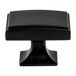 Berenson Hearthstone Traditional Matte Black Knob, 1-9/16 Inch Diameter, Zinc Material, Ideal for Raised Panel Cabinets