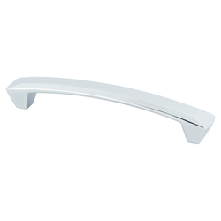 Berenson Laura 5-1/16 Inch Center to Center Polished Chrome Cabinet Pull, Contemporary Zinc Material with Uptown Appeal