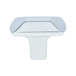 Berenson Laura 1-7/16 Inch Length Polished Chrome Cabinet Knob, Zinc Material, Contemporary Style, Uptown Appeal Series