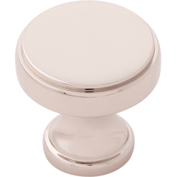 1-1/4 Inch Diameter Brownstone Knob, Polished Nickel